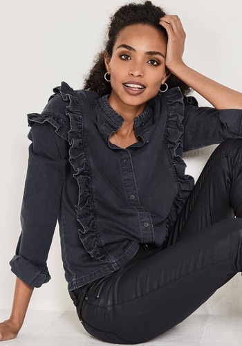 Frilled Denim Blouse, £65