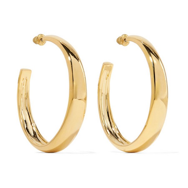 Gold-Tone Hoop Earrings from Kenneth Jay Lane