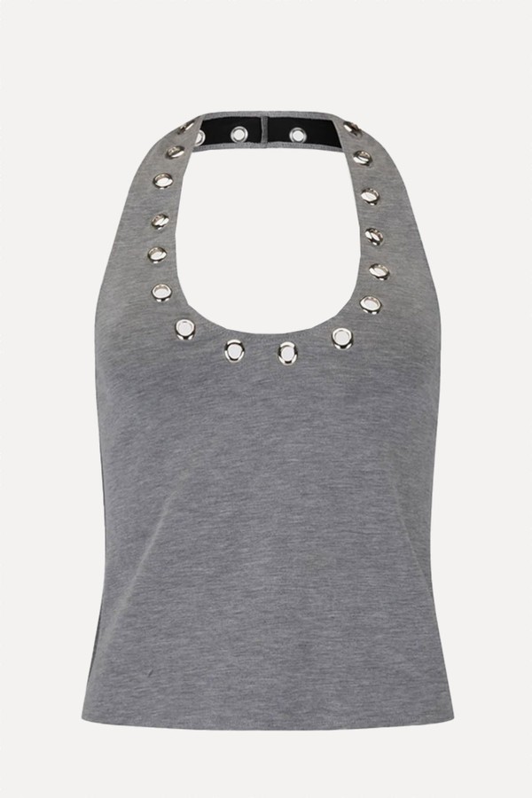 Gigi Eyelet Halter Top from Little Yarn