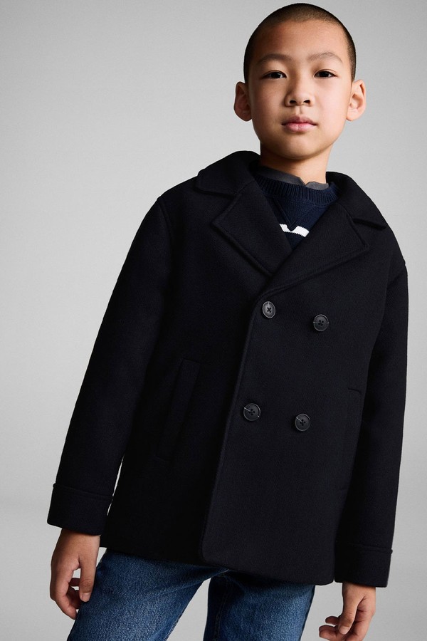 Buttoned Wool Coat from Mango