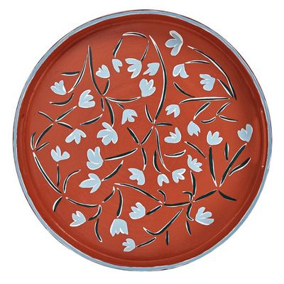 Hand-Painted Floral Trays