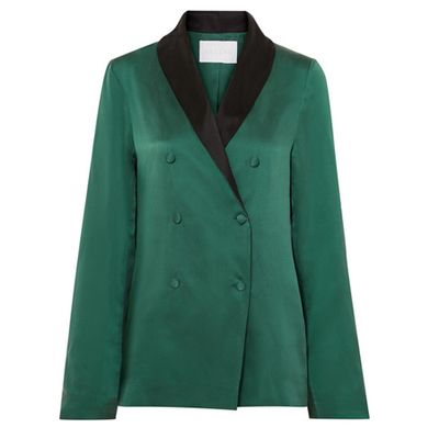 Washed-Silk Blazer from Asceno