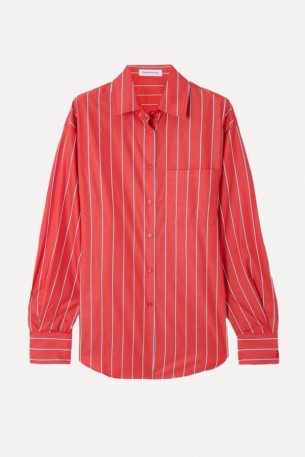 Lui Striped Cotton-Poplin Shirt from The Frankie Shop
