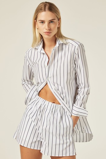 Midnight Blue Stripe from Poplin