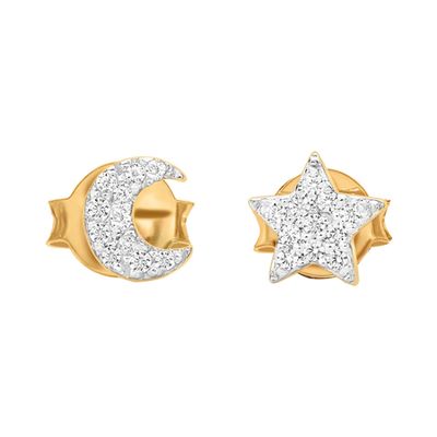 Gold Star and Moon Stud Earrings  from Missoma