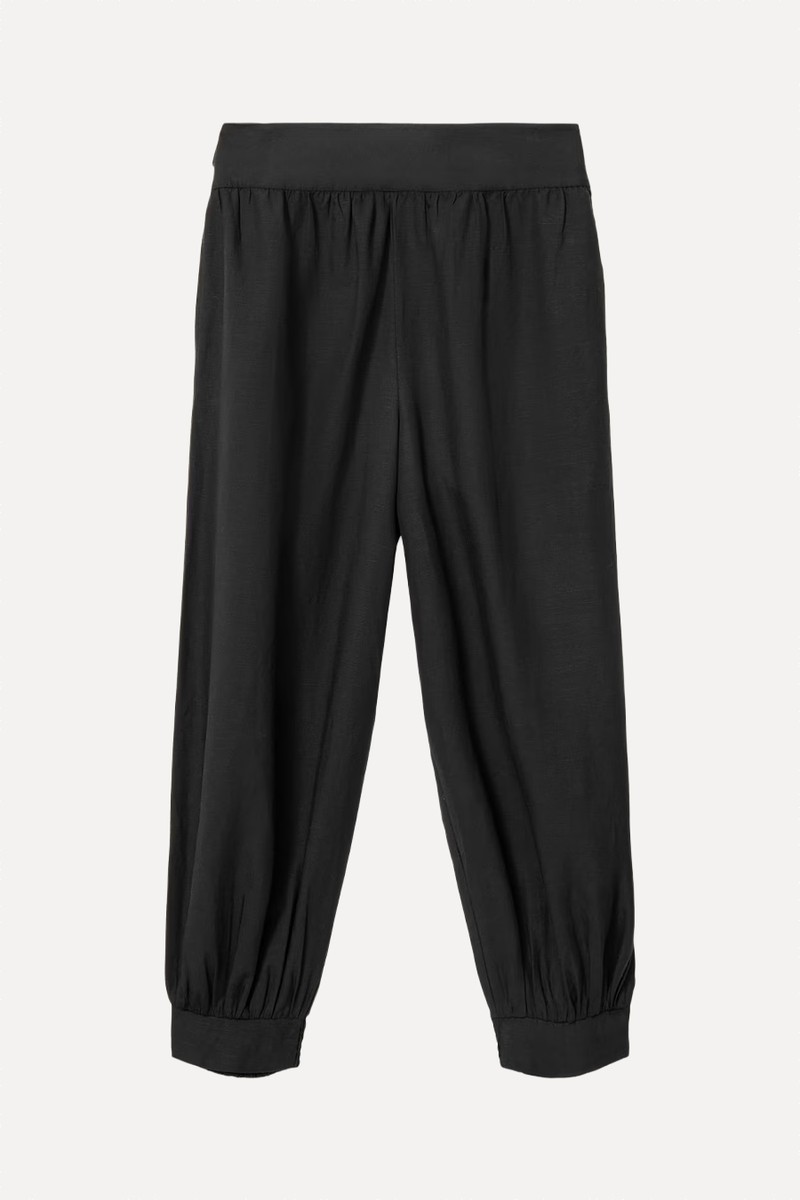 Harrie Linen Blend Baggy Fit Trousers 