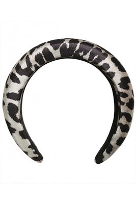 Padded Leopard Print Headband from Ganni