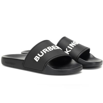 Logo Rubber Slides from Burberry 