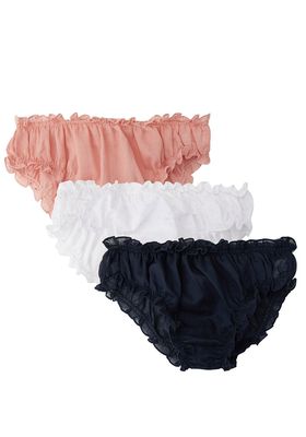 Pack Of Three Frilled Cotton Bloomer Briefs from Loup Charmant