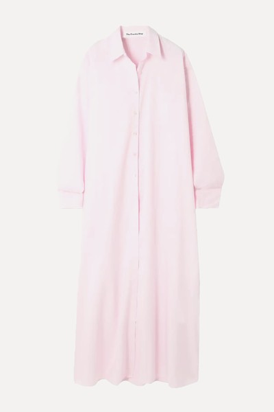 Avery Cotton-Blend Maxi Shirt Dress from The Frankie Shop