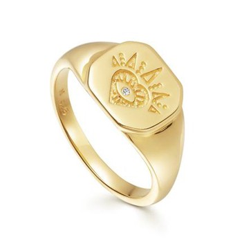 Gold Open Heart Signet Ring from Missoma