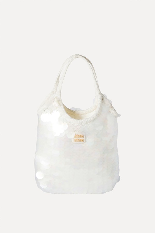 Ivy Sequin Mesh Bag from Miu Miu