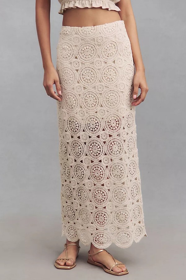 Crochet Column Midi Skirt from Sunday in Brooklyn