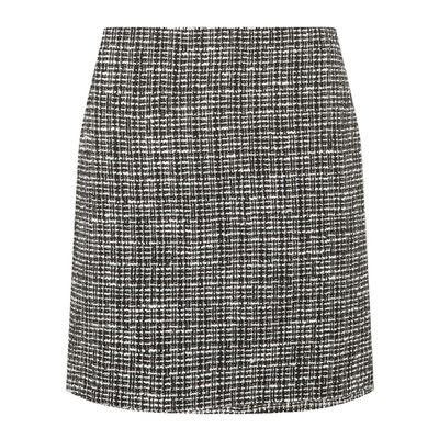 Monochrome Boucle Mini Skirt