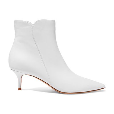 Levy 55 Leather Ankle Boots, White from Gianvito Rossi