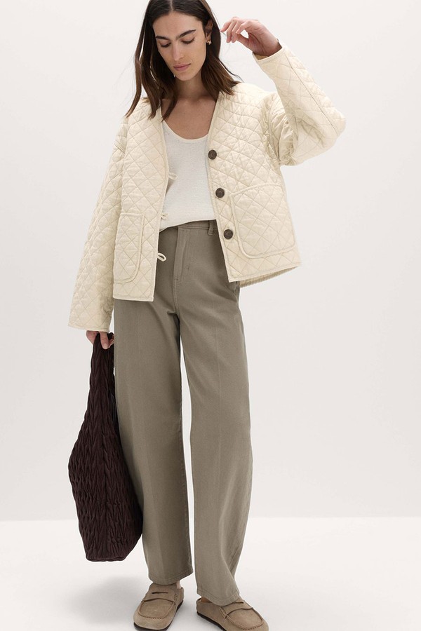 Linen Rich Lightweight Quilted Jacket