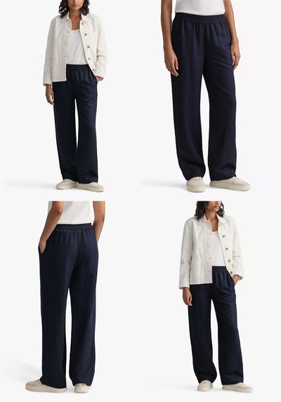 Plain Linen Viscose Trousers