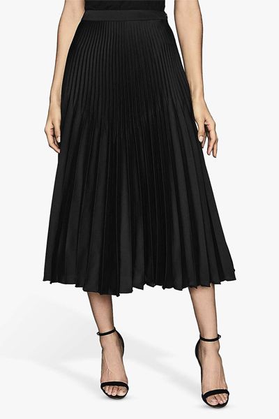 Dora Long Pleated Skirt from Reiss