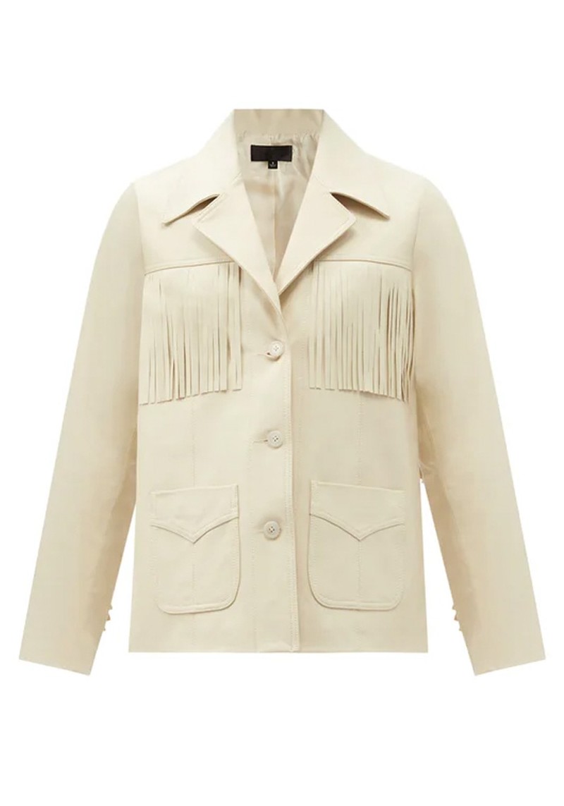 Fringed Leather Jacket from Nili Lotan