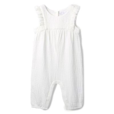 Crinkle Cotton Dungarees from The White Company