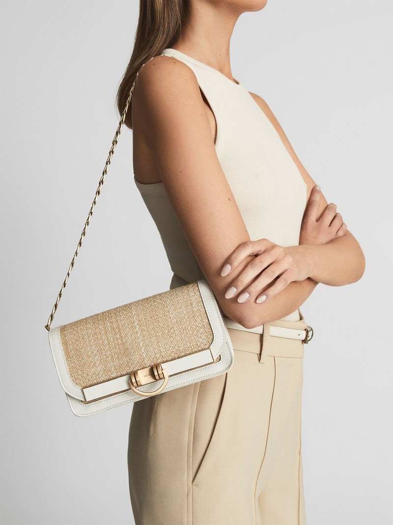 Lexi Small Raffia Clutch Bag, £168