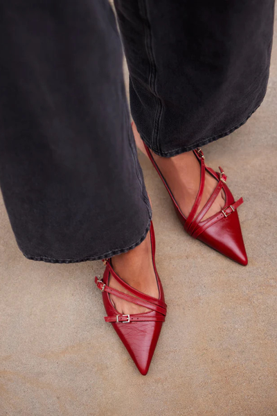 Leather Buckle Slingback Heels from Mint Velvet