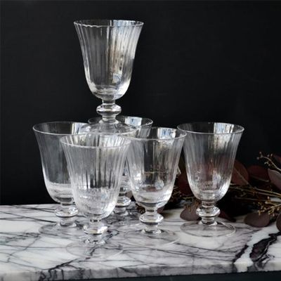 Ribbed Wine Glasses Set Of 6 from Liv's