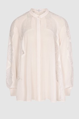 Lace Detailed Semi Sheer Blouse from Reiss