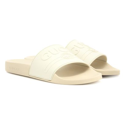 Logo-Embossed Slides from Gucci