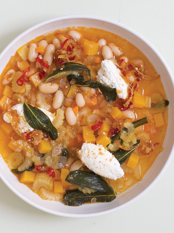 Tuscan Roast Squash Cannnellini Bean Stew