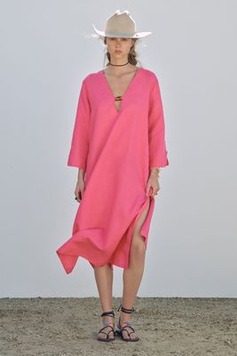 Linen Blend Tunic Dress from Zara