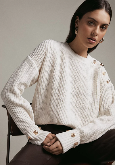 Chenille Crew Neck Jumper With Recycled Yarn