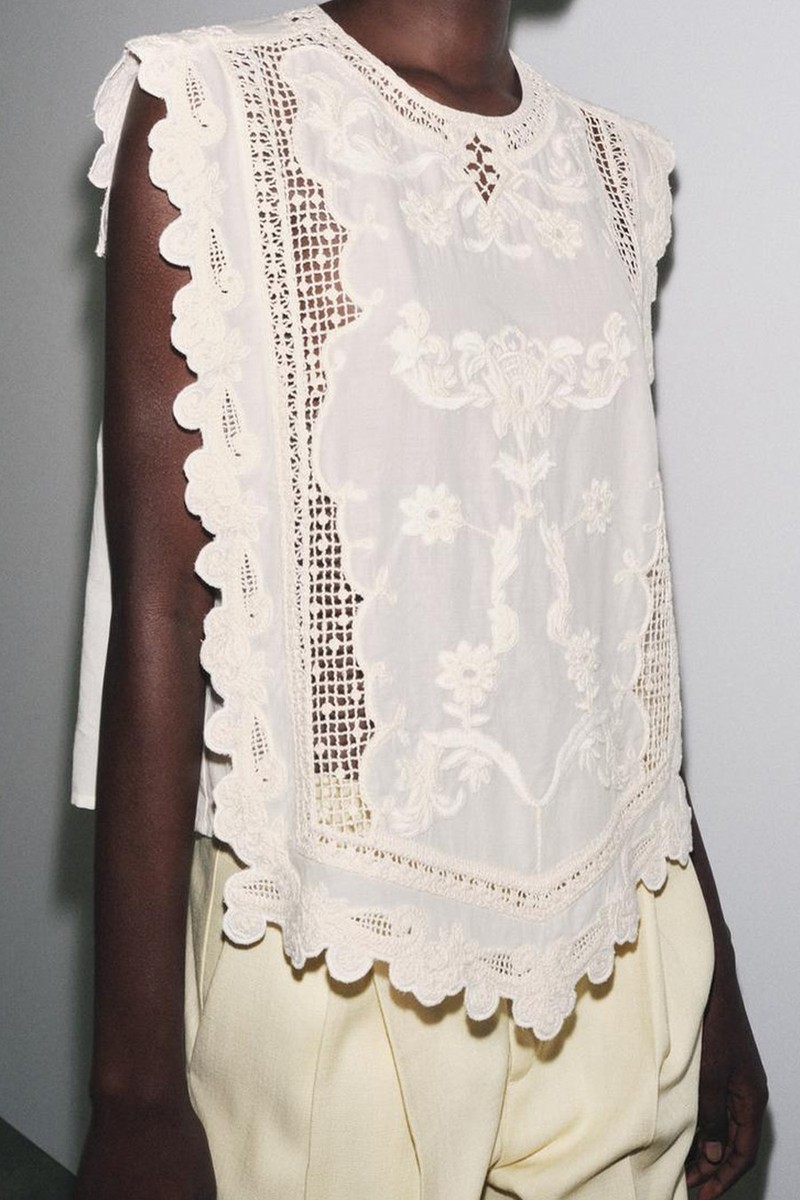 Shirt With Ruffled Chest from ZARA