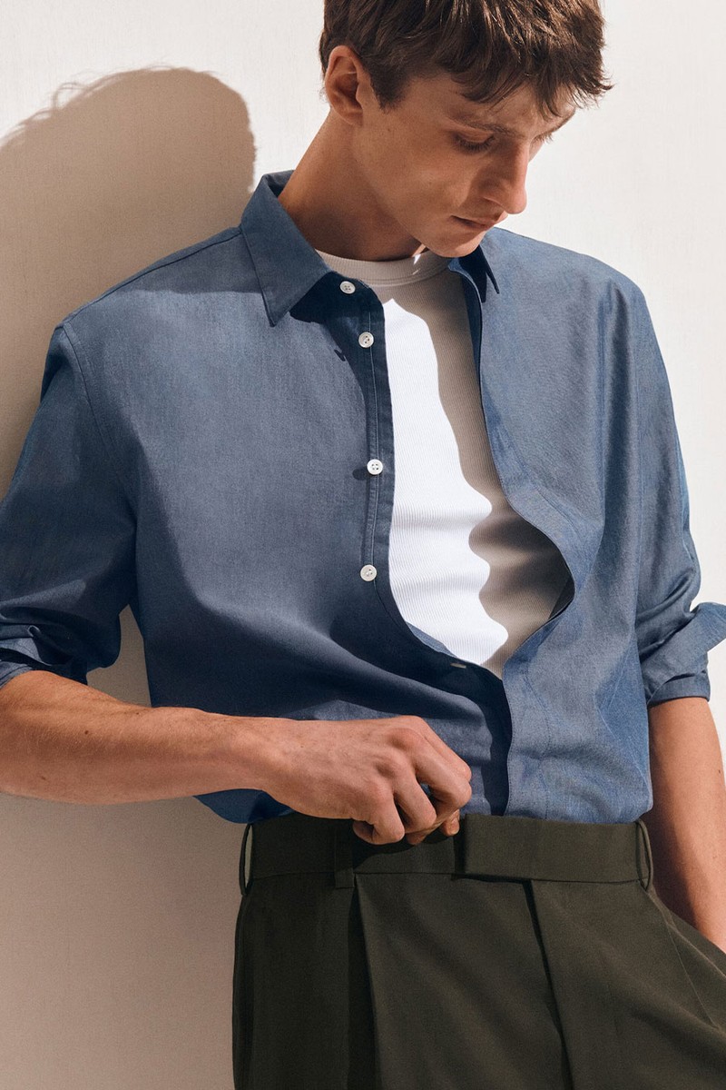 Chambray Long-Sleeve Shirt from COS