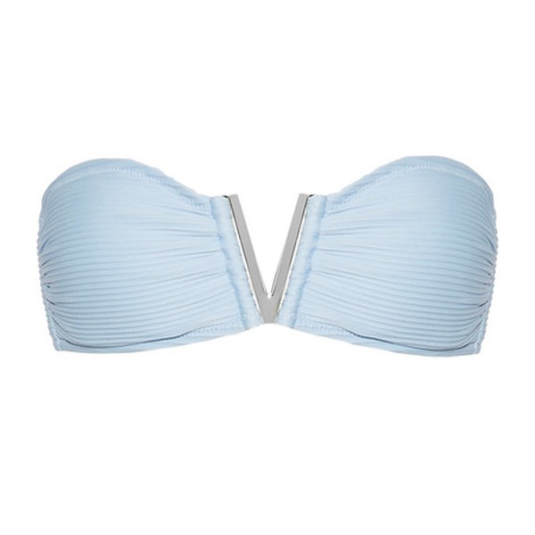 Hvar Embellished Ribbed Bandeau Bikini Top from Heidi Klein