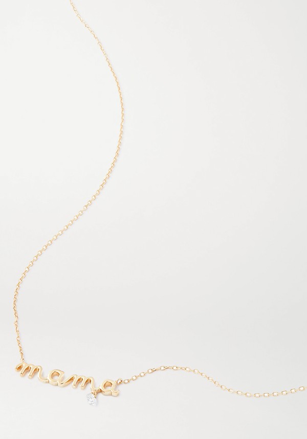Mama 18-Karat Gold Diamond Necklace from Persée
