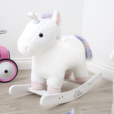 Personalised White Unicorn Rocker