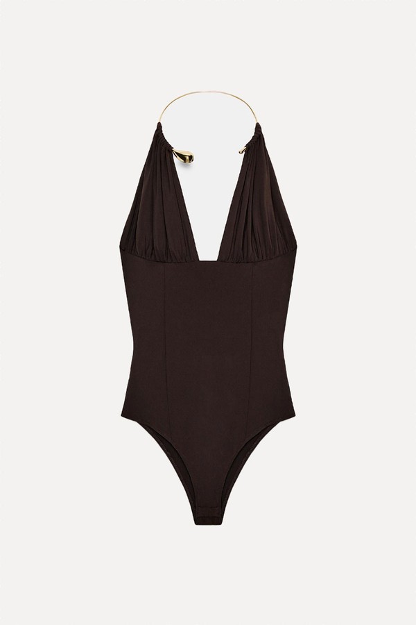 Polyamide Choker Bodysuit from Zara