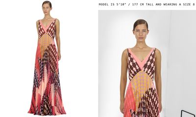Geometric Printed Chiffon Dress