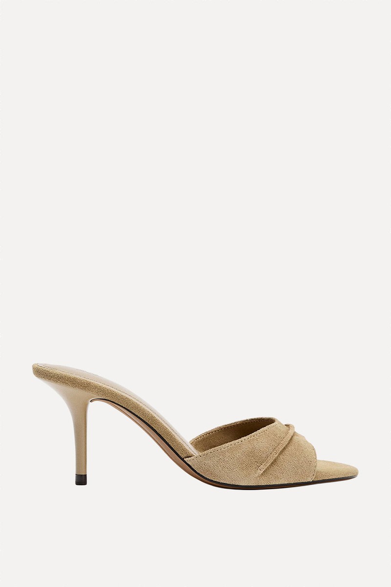 Leather High Heel Sandals