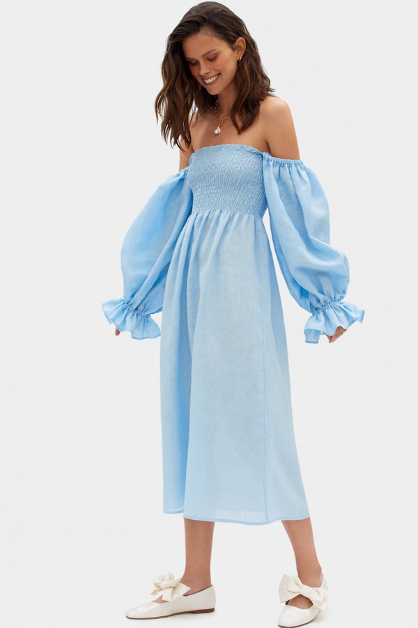 Atlanta Linen Midi Dress from Sleeper