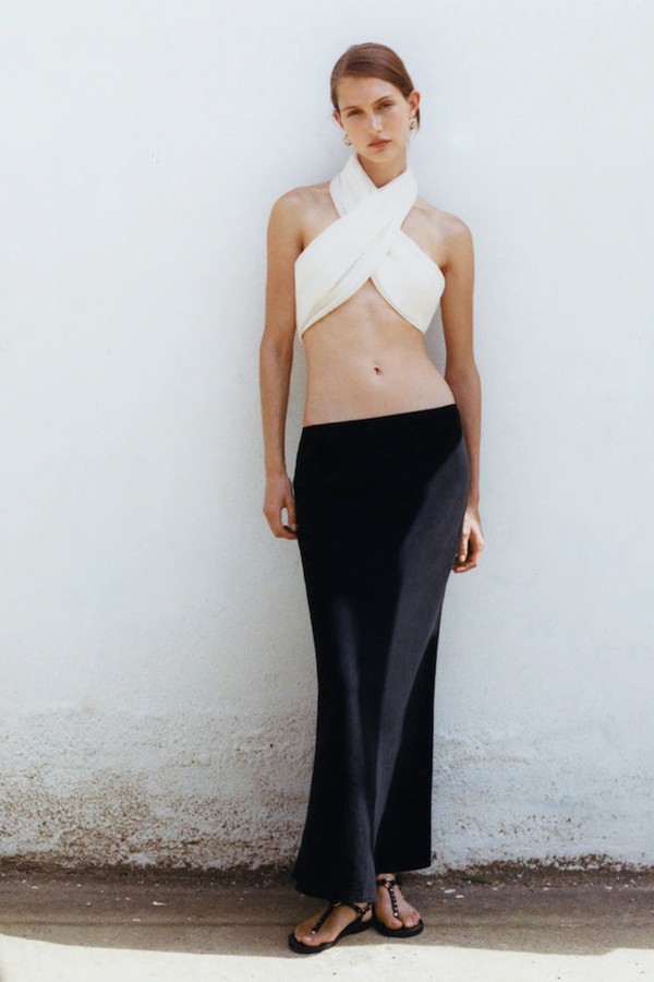 Long Linen Skirt 