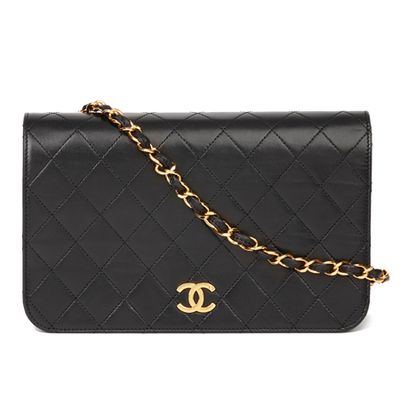 Black Quilted Lambskin Small Classic Single Full Flap Bag from Chanel