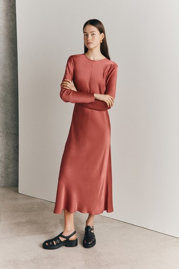 Mari Satin Midi Dress from Ghost