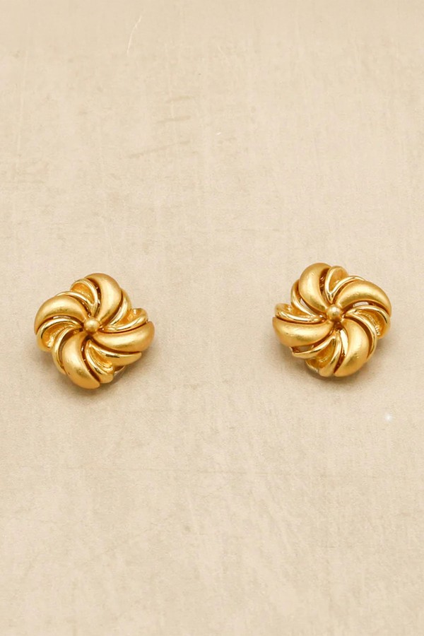 Vintage Statement Swirl Clip On Earrings