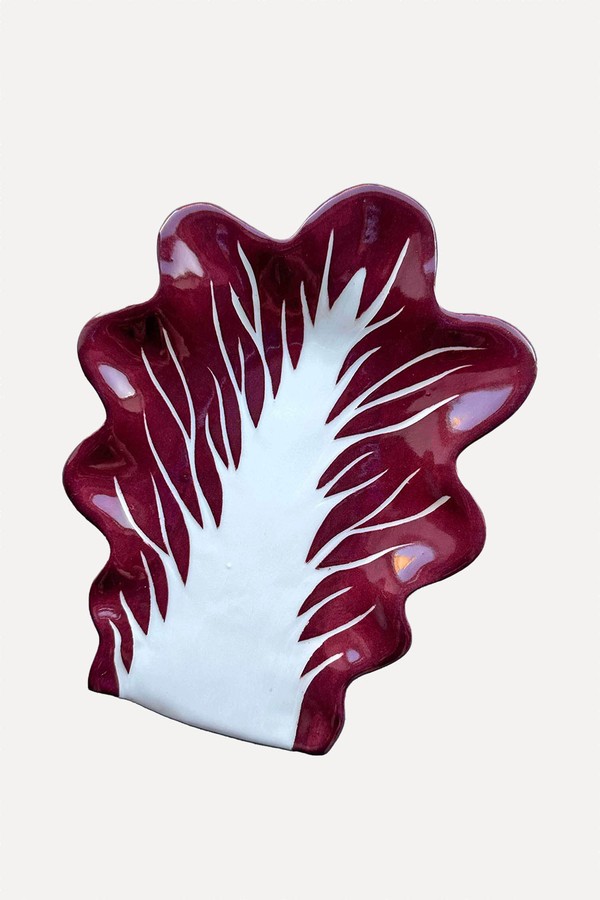 Radicchio Leaf Spoon Rest from Minnie-Mae Studio