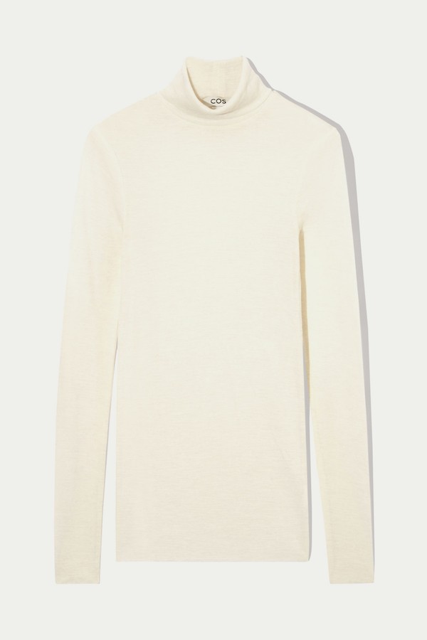 Slim-Fit Merino Wool Turtleneck Top from COS