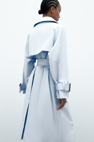 Trench Coat With Tabs & Belt