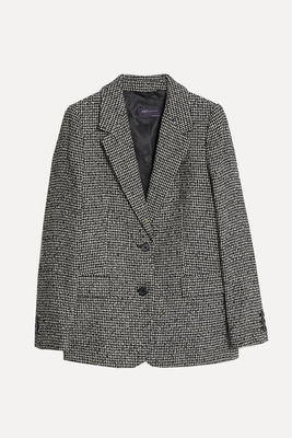 Tweed Relaxed Checked Single Breasted Blazer from M&S Collection