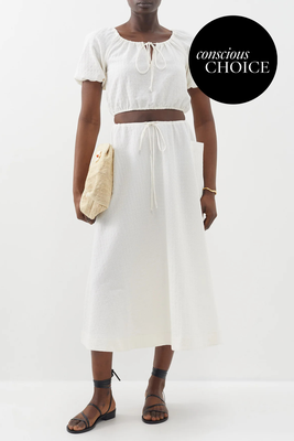 Sol Organic-Cotton Midi Skirt  from Casa Raki